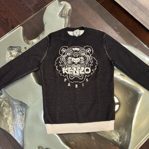 Kenzo Charcoal Sweater with Iconic Tiger Design